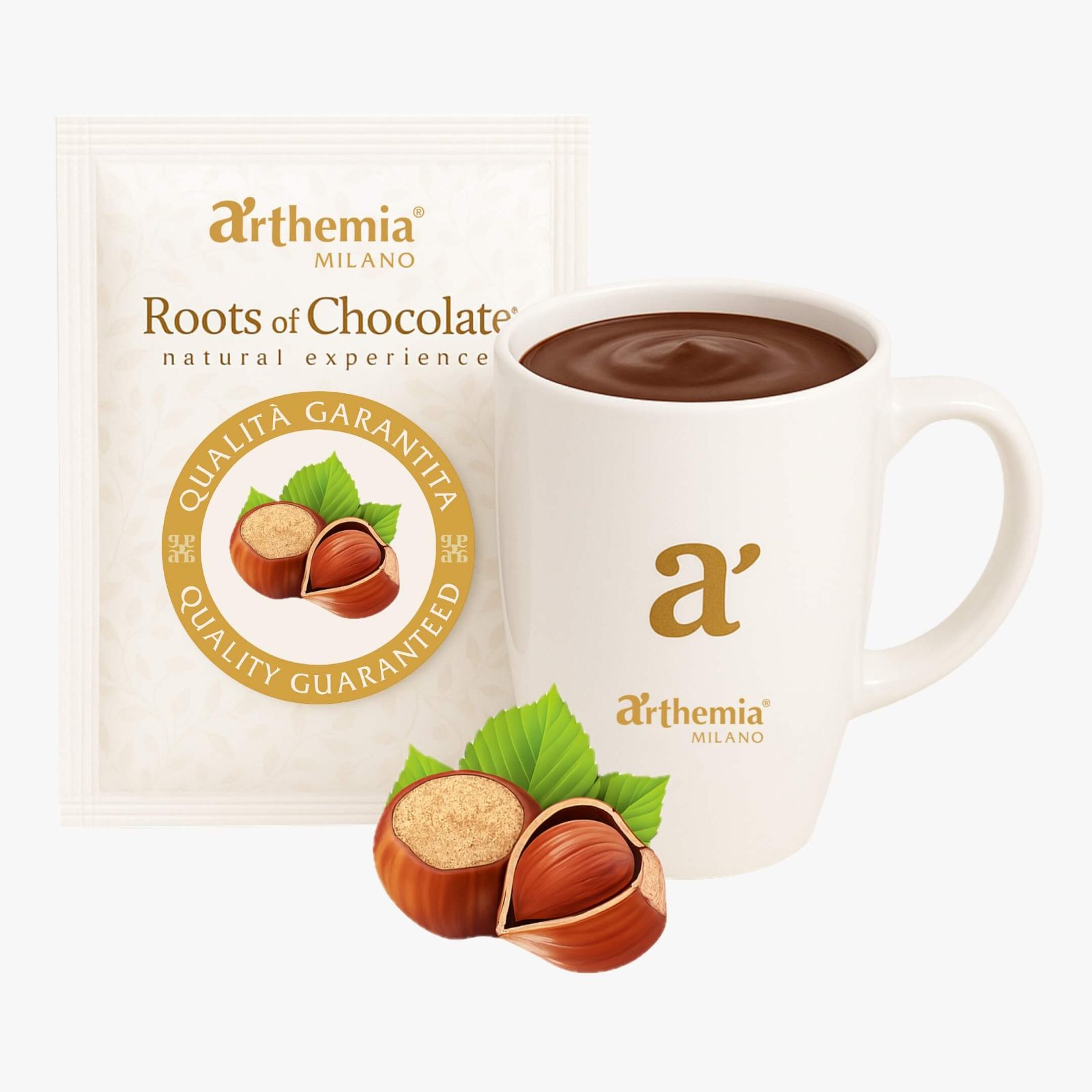 Ciocolată Caldă Gianduia cu Alune de Piemont Arthemia - cutie 36 plicuri