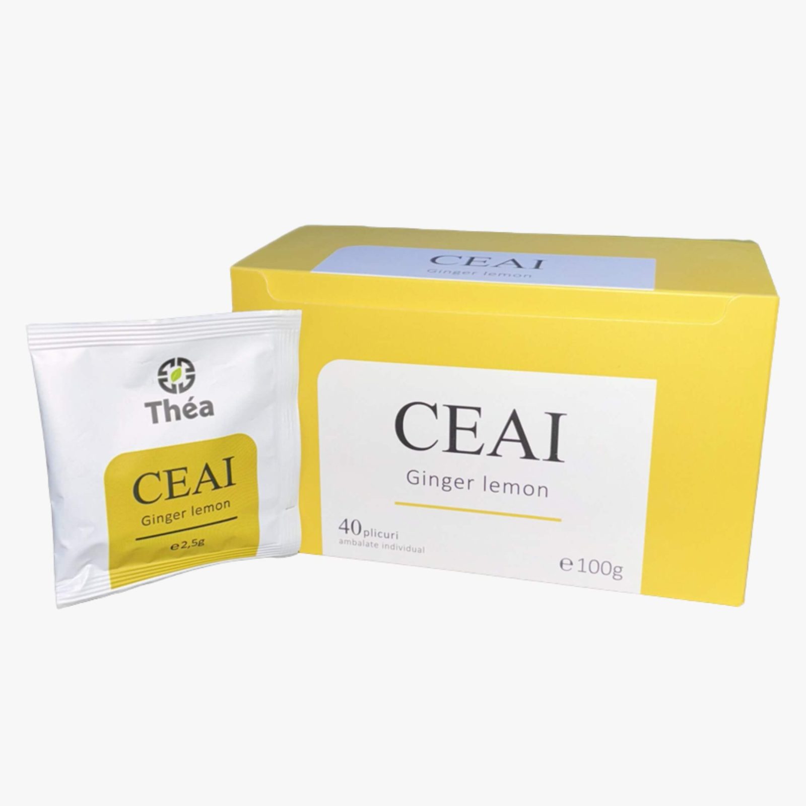Ceai Ginger Lemon (ghimbir și lămâie) Thea - 40 plicuri