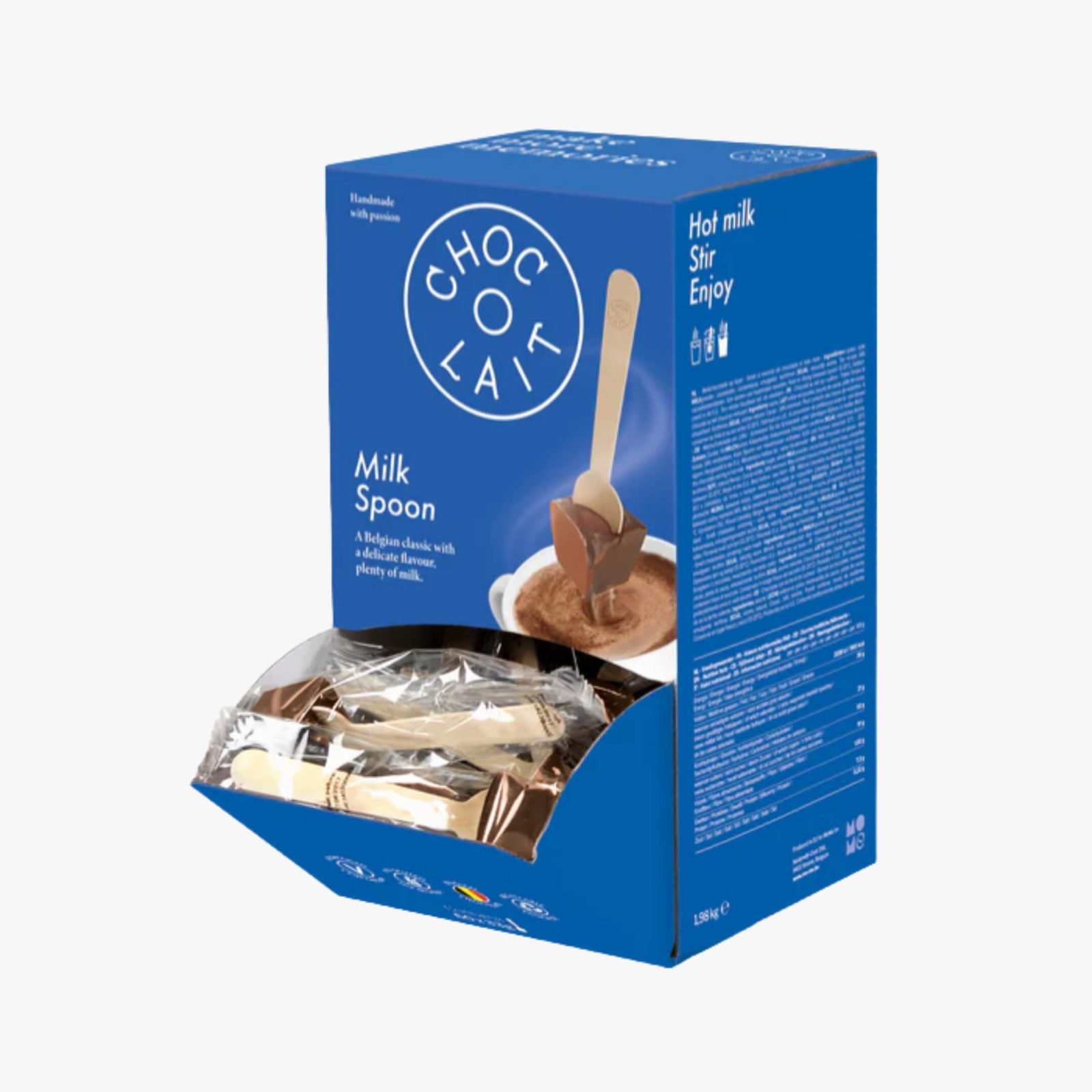 Ciocolată Caldă pe Băț Ciocolată cu Lapte - cutie 60 bucăți