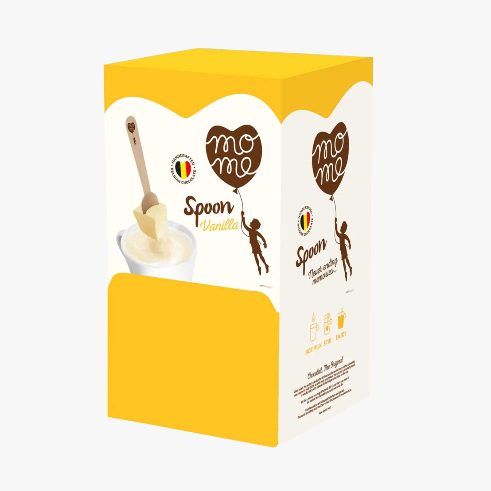 Ciocolată Caldă pe Băț cu Vanilie - cutie 60 bucăți