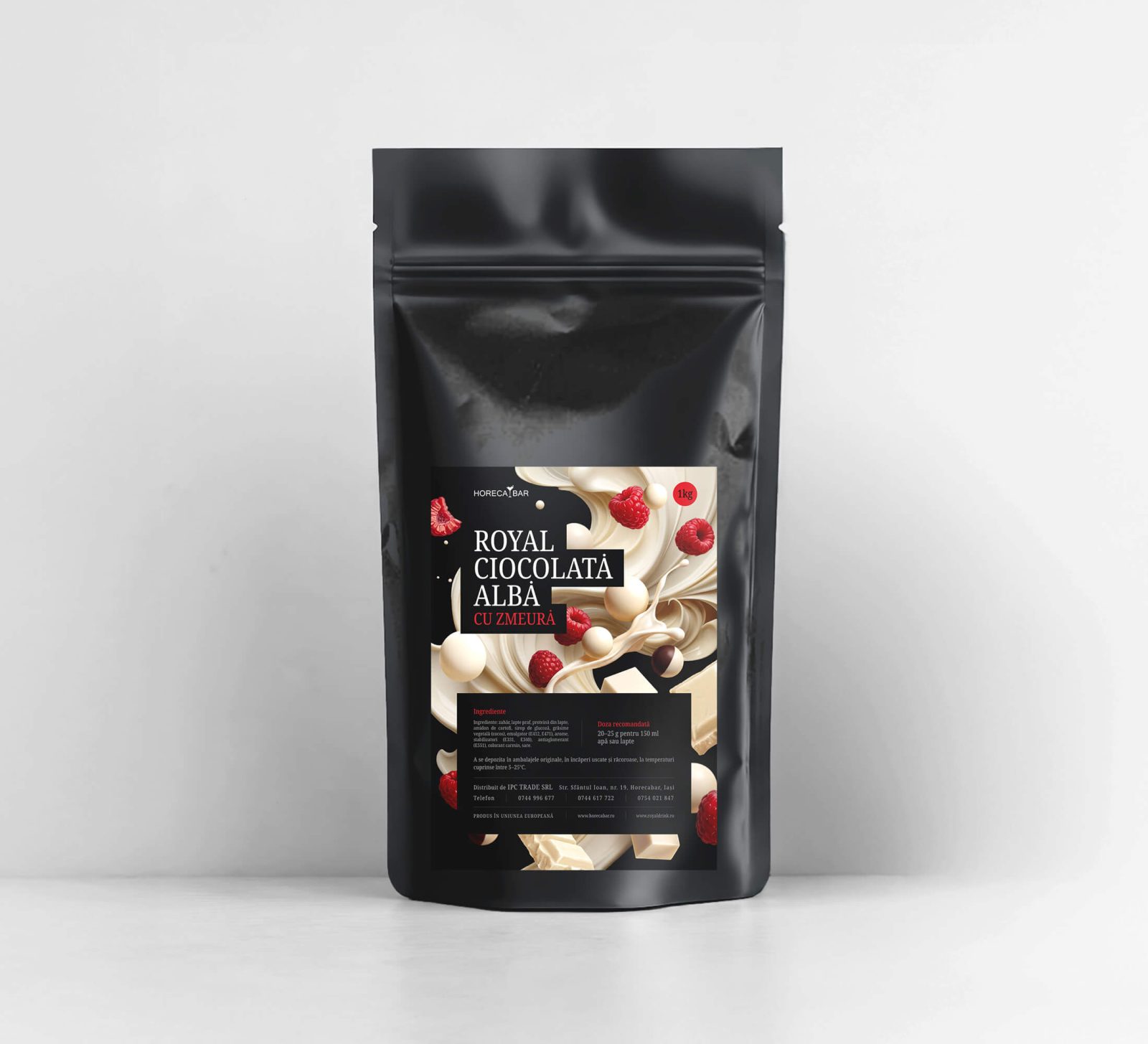 Ciocolată Caldă Albă cu Zmeură Royal - 1 kg